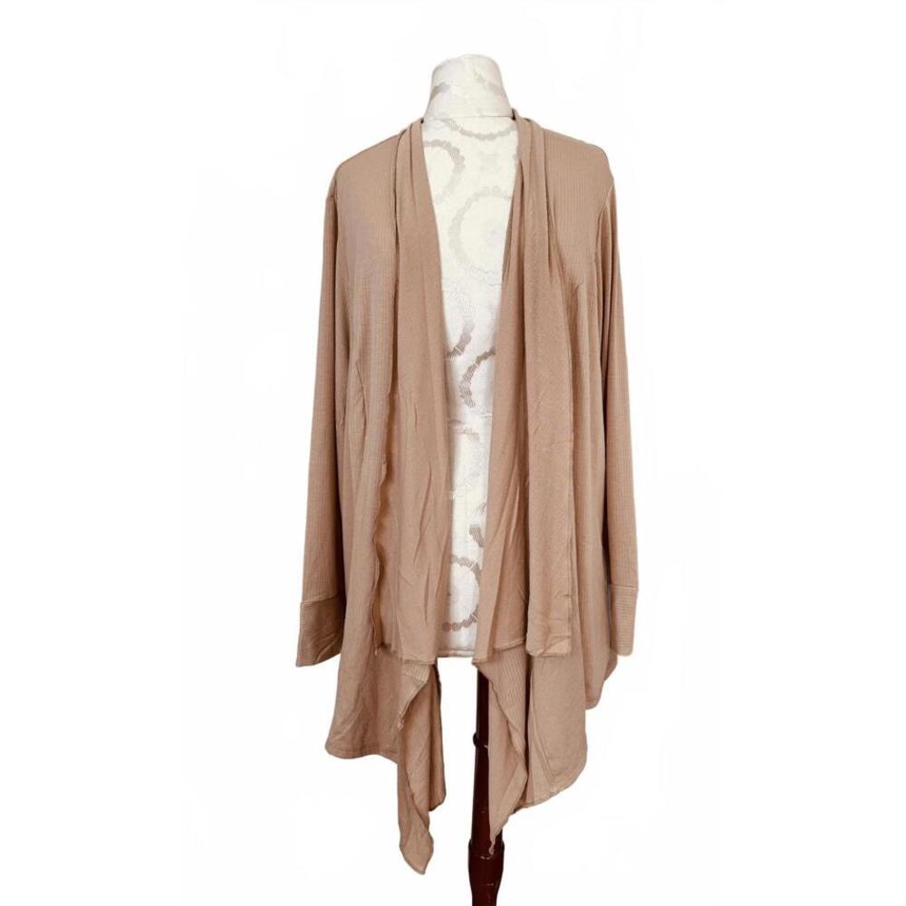 Retreat Open Front Cardigan Sweater Tan Size 3X